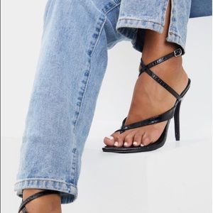 Sexy croc thong toed sandals